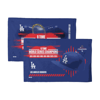 Los Angeles Dodgers 2024 MLB World Series Multi Champs Keepsake Fan Towel 2 Pack 16x25 Inches