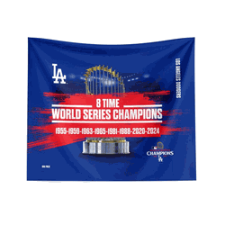Los Angeles Dodgers 2024 MLB World Series Multi Champs Keepsake Wall Hanging 34X40 Inches