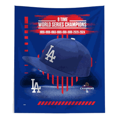 Los Angeles Dodgers 2024 MLB World Series Multi Champs Keepsake Wall Hanging 50X60 Inches