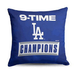 Los Angeles Dodgers  2025 MLB World Series Multi Champ Afterburn Throw Pillow 18 x 18 inches