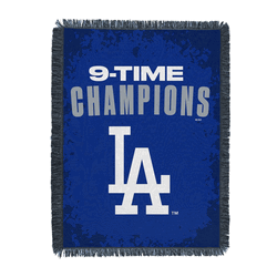 Los Angeles Dodgers  2025 MLB World Series Multi Champ Overdrive Woven Tapestry 48 x 60 inches