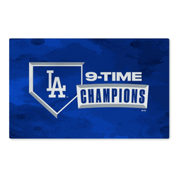 Los Angeles Dodgers  2025 MLB World Series Multi Champ Revved Washable Rug 20 x 32 inches