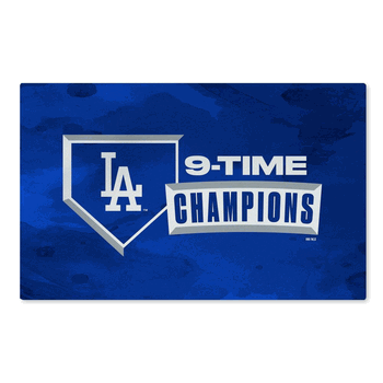 Los Angeles Dodgers  2025 MLB World Series Multi Champ Revved Washable Rug 20 x 32 inches