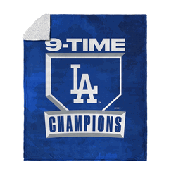 Los Angeles Dodgers  2025 MLB World Series Multi Champ Unleashed Silk Touch Sherpa Throw Blanket 50 x 60 inches