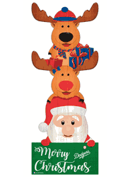 Los Angeles Dodgers 31" Santa Stack Leaner