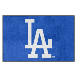 Los Angeles Dodgers 4X6 High-Traffic Mat with Durable Rubber Backing - Landscape Orientation