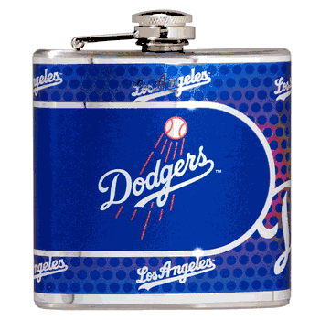 Los Angeles Dodgers 6oz Stainless Steel Flask with Metallic Graphics
