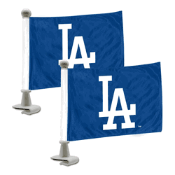 Los Angeles Dodgers Ambassador Car Flags - 2 Pack Mini Auto Flags, 4in X 6in