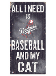 Los Angeles Dodgers Baseball and My Cat 6x12 Sign