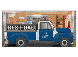 Los Angeles Dodgers Best Dad Truck 6x12 Sign