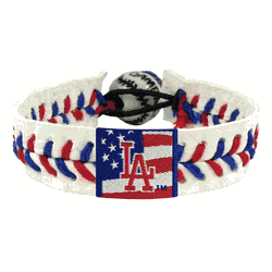 Los Angeles Dodgers Bracelet Baseball Stars and Stripes CO