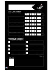 Los Angeles Dodgers Chore Chalk Board 11x19 Sign