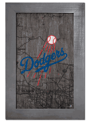 Los Angeles Dodgers City Map 11x19 Sign