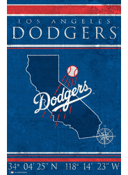 Los Angeles Dodgers Coordinates 17x26
