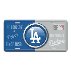 Los Angeles Dodgers Embossed Metal License Plate
