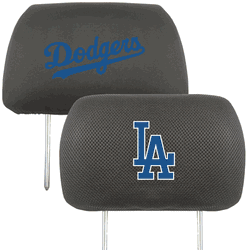 Los Angeles Dodgers Embroidered Head Rest Cover Set - 2 Pieces