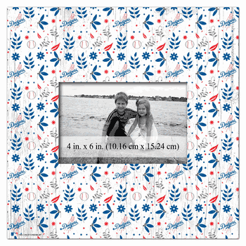 Los Angeles Dodgers Floral Pattern 10x10 Frame