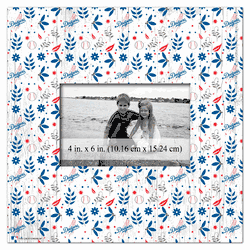 Los Angeles Dodgers Floral Pattern 10x10 Frame