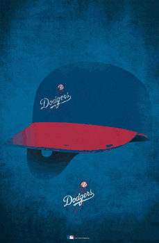 Los Angeles Dodgers Ghost Helmet 17x26