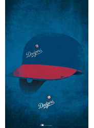 Los Angeles Dodgers Ghost Helmet 17x26