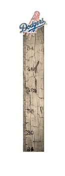 Los Angeles Dodgers Growth Chart Sign 6x36