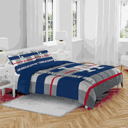 Los Angeles Dodgers Heather Stripe 3 PC Full/Queen Bed in a Bag