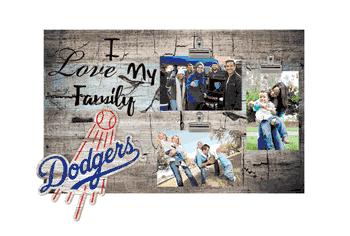 Los Angeles Dodgers I Love my Family Clip Frame