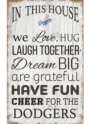Los Angeles Dodgers In This House 11x19 Sign