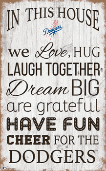 Los Angeles Dodgers In This House 11x19 Sign