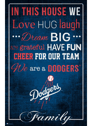 Los Angeles Dodgers In This House 17x26