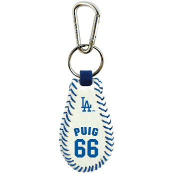 Los Angeles Dodgers Keychain Team Color Baseball Yasiel Puig CO