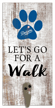 Los Angeles Dodgers Leash Holder 6x12 Sign