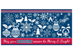 Los Angeles Dodgers Merry and Bright 6x12 Sign