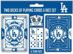 Los Angeles Dodgers MLB 2-pack Playing Cards & Dice Set