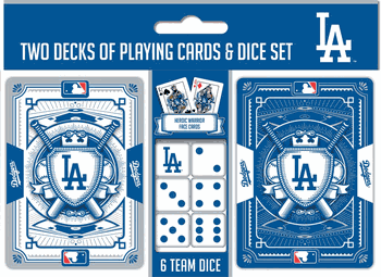 Los Angeles Dodgers MLB 2-pack Playing Cards & Dice Set