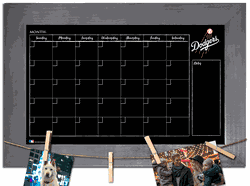 Los Angeles Dodgers Monthly Chalkboard with frame & clothespins 11x19 Sign