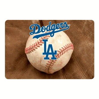 Los Angeles Dodgers Pet Bowl Mat Classic Baseball Size Large CO