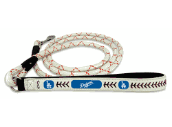 Los Angeles Dodgers Pet Leash Leather Chain Baseball Size Medium CO