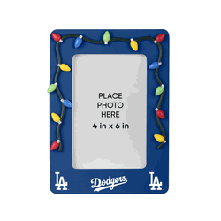 Los Angeles Dodgers Picture Frame with Holiday Lights