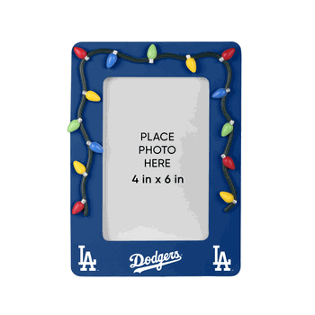 Los Angeles Dodgers Picture Frame with Holiday Lights
