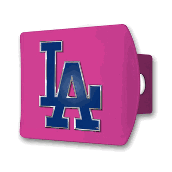 Los Angeles Dodgers Pink Metal Hitch Cover with  3D Color Emblem