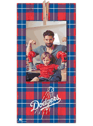 Los Angeles Dodgers Plaid Clothespin 6x12 Sign