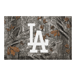 Los Angeles Dodgers Rubber Scraper Door Mat Camo, LA Logo