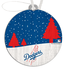 Los Angeles Dodgers Snow Scene Ornament
