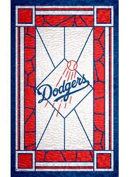 Los Angeles Dodgers Stained Glass 11x19 Wood Sign