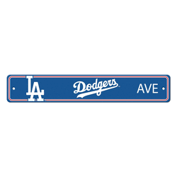 Los Angeles Dodgers Street Sign Dcor 4in. X 24in. Lightweight