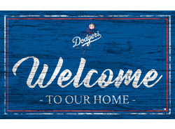 Los Angeles Dodgers Team Color Welcome 11x19 Sign