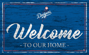 Los Angeles Dodgers Team Color Welcome 11x19 Sign
