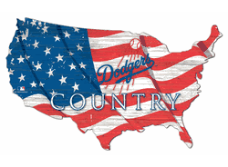 Los Angeles Dodgers USA Shape Flag Cutout