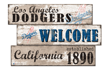 Los Angeles Dodgers Welcome 3 Plank